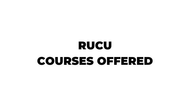 Courses and Programs Offered by Ruaha Catholic University (RUCU) in 2026-2027