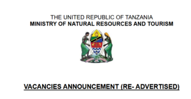 Ministry of Natural Resources and Tourism Tanzania Vacancies 2025
