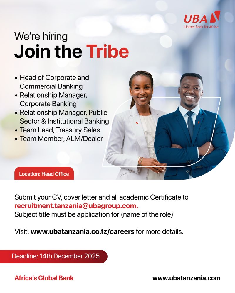UBA Tanzania Vacancies
