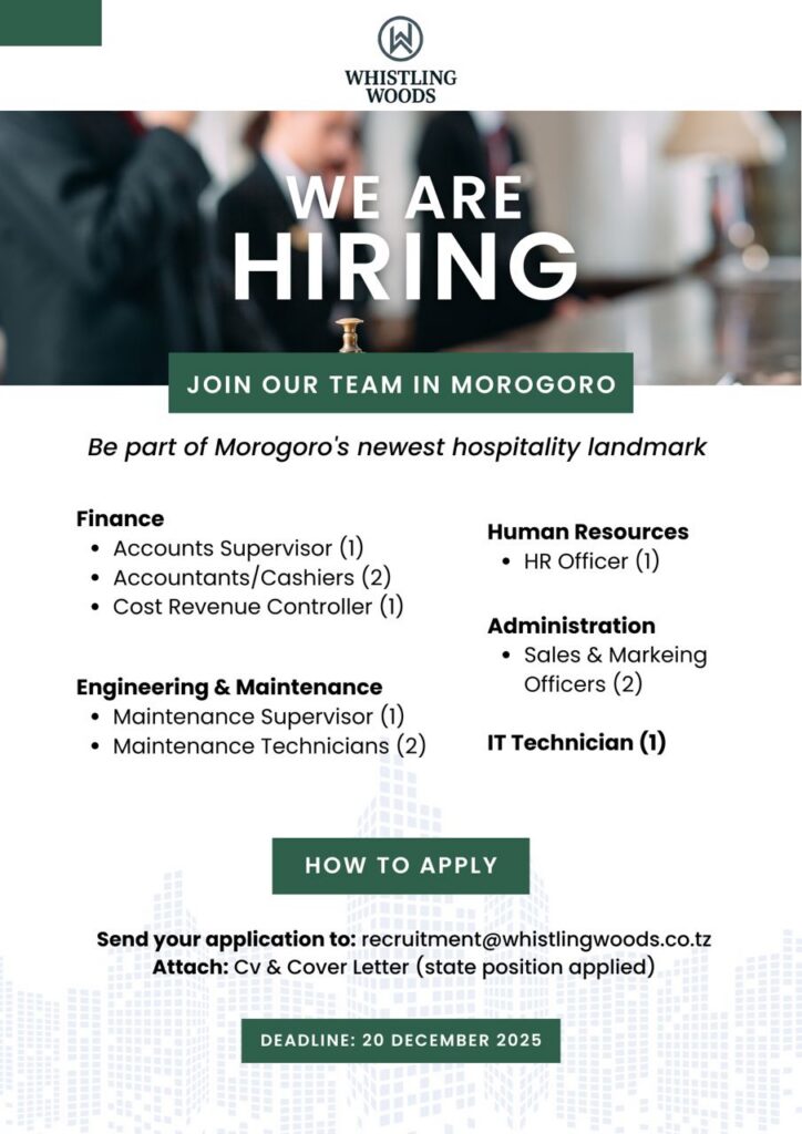 Whistling Woods Tanzania Vacancies