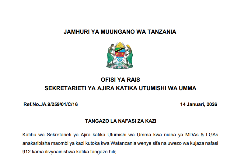 912 Vacancies Open at MDAs & LGAs