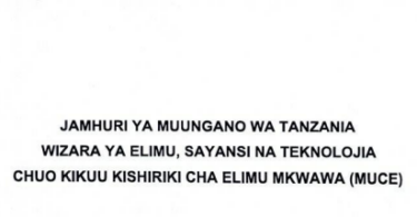 Names Called for Interview MUCE