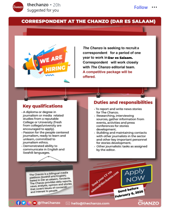 The Chanzo Vacancies