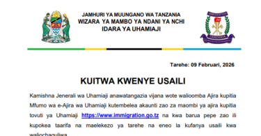 Uhamiaji Names Called for Interview