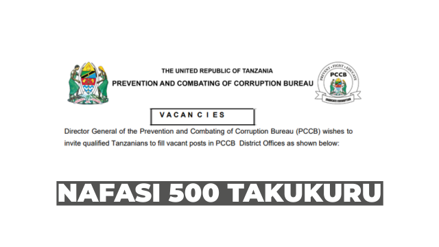 PCCB Tanzania Vacancies 2026 – 500 Positions Announced