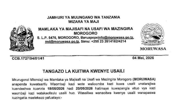 MORUWASA Names called for Interview 2026