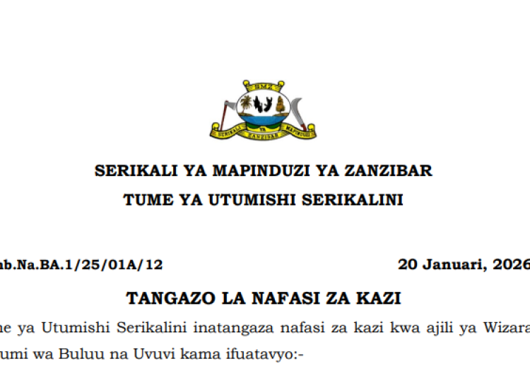 20 Vacancies Open at Ministry of Blue Economy and Fisheries