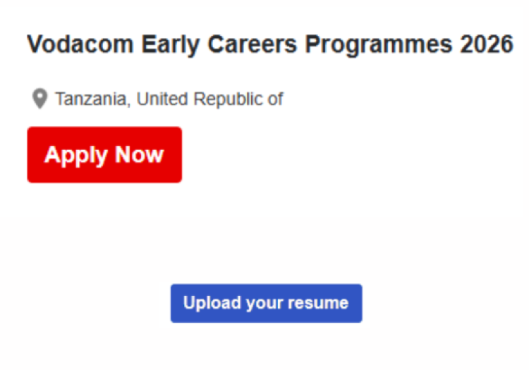 2025 Vodacom Early Careers Programmes – Tanzania