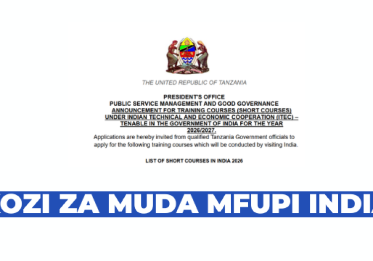 Indian Government ITEC Short Courses for Tanzania Public Servants 2026/2027