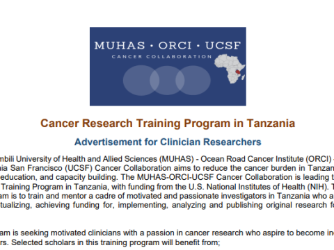 MUHAS–ORCI–UCSF Cancer Research Training Program